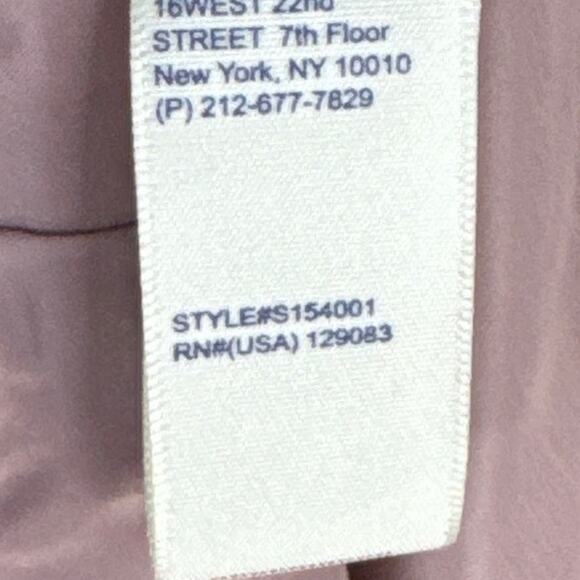 Rebecca Minkoff Mina Lambskin Leather Pleated Shorts Hydrangea Pink SZ 4 - Picture 9 of 11